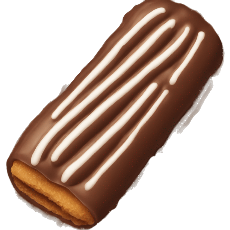 Filled chocolate churro emoji