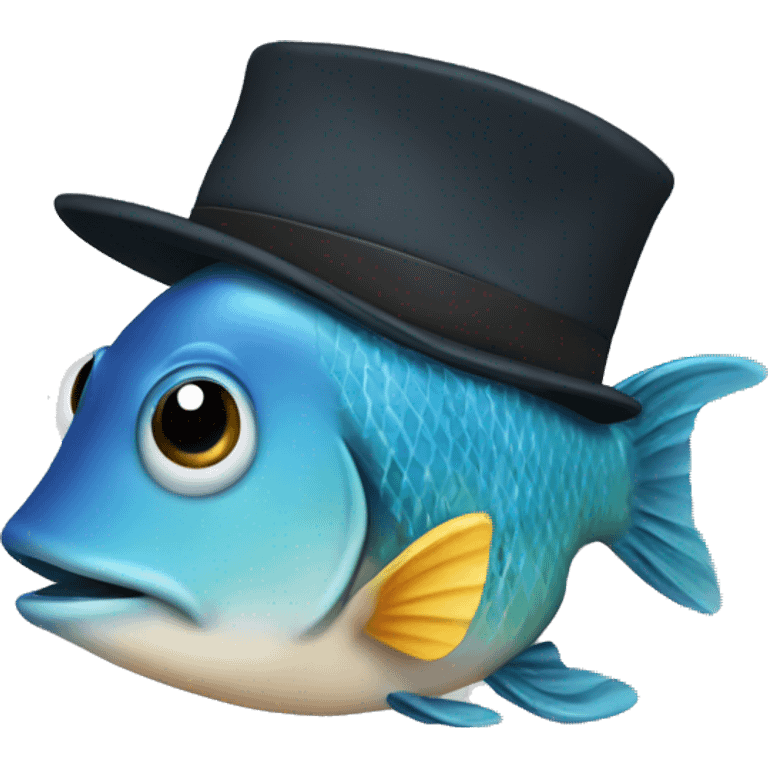 Hat with a fish logo on it saying tqm  emoji