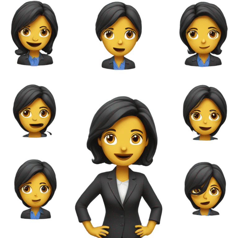 A lady reporter in studio emoji