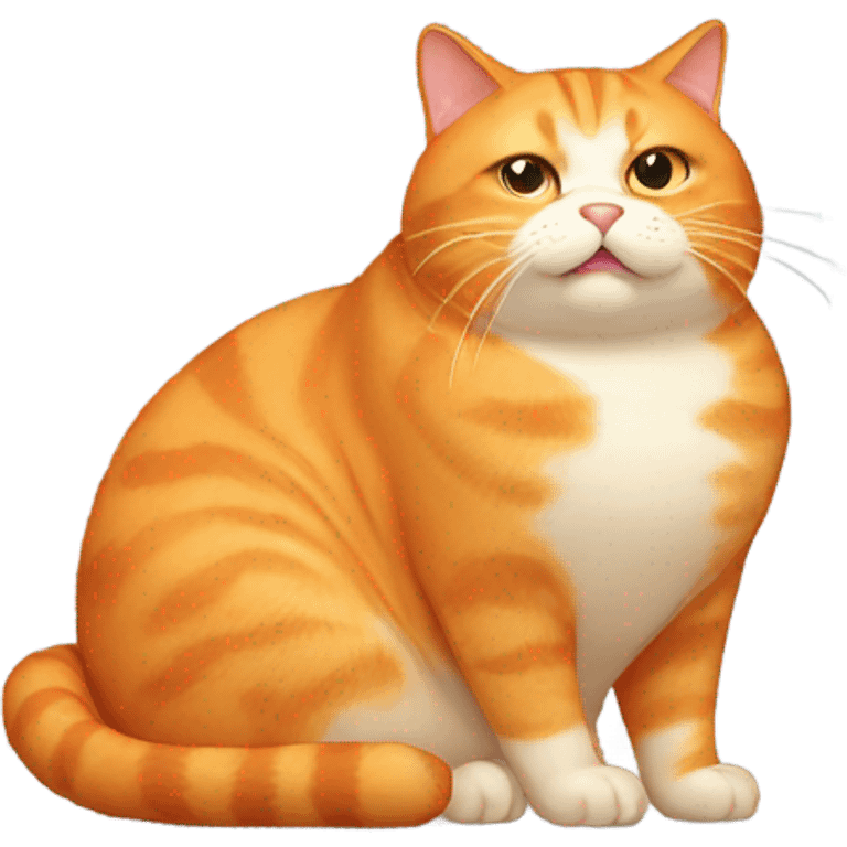 Fat orange cat emoji