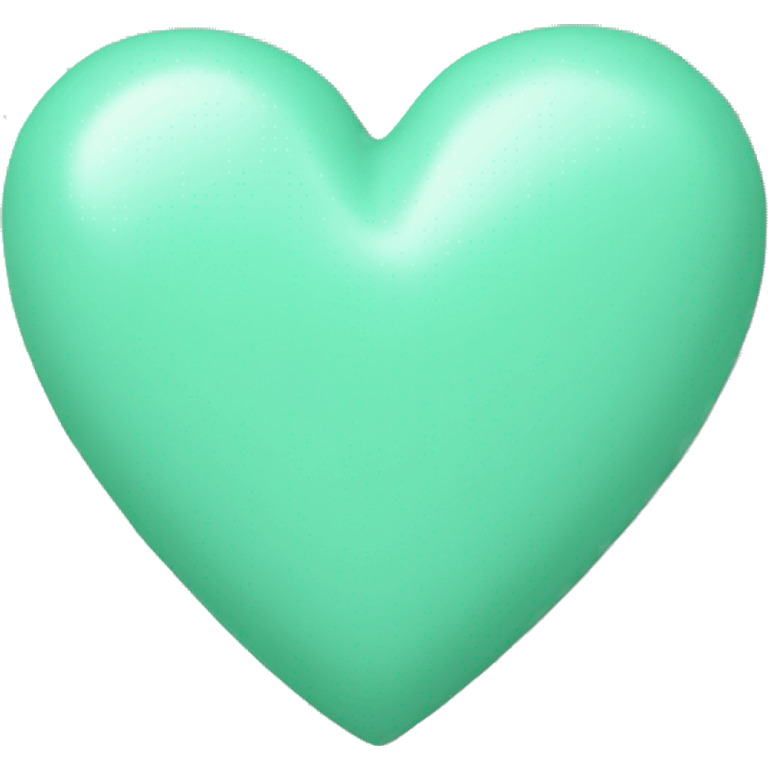 Mint color heart emoji