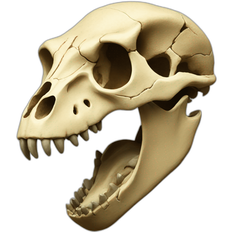 trex fossil skull emoji