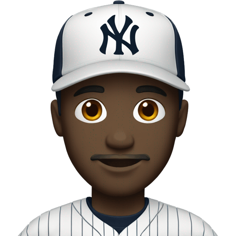 Man with cap and jersey of the New York Yankees emoji