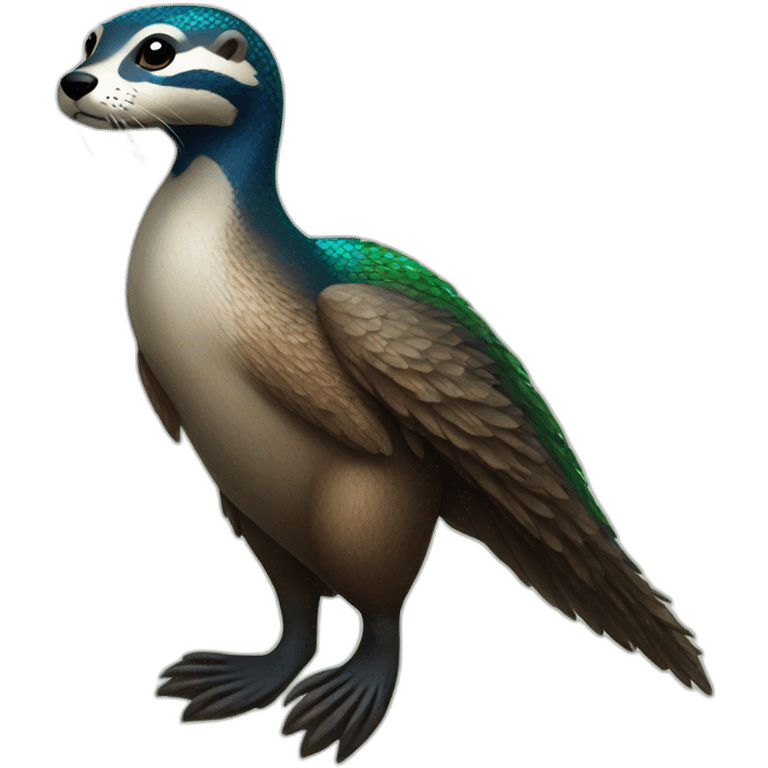 otter peacock emoji