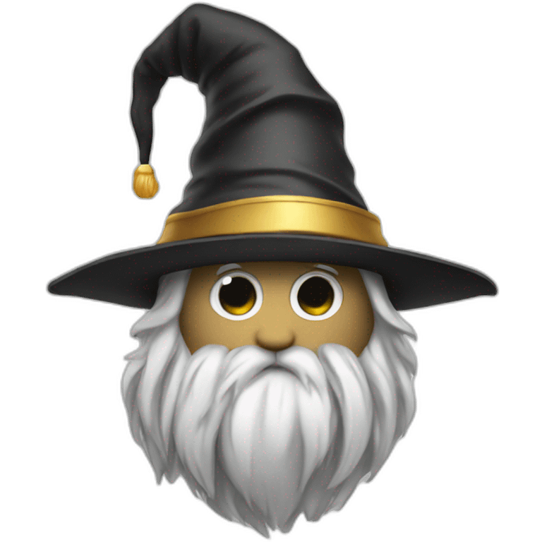 wizard hat on football emoji