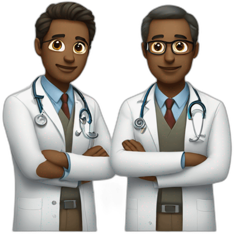 Two doctors in love emoji