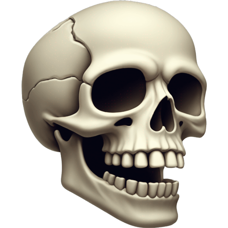 half skull no jaw bone emoji