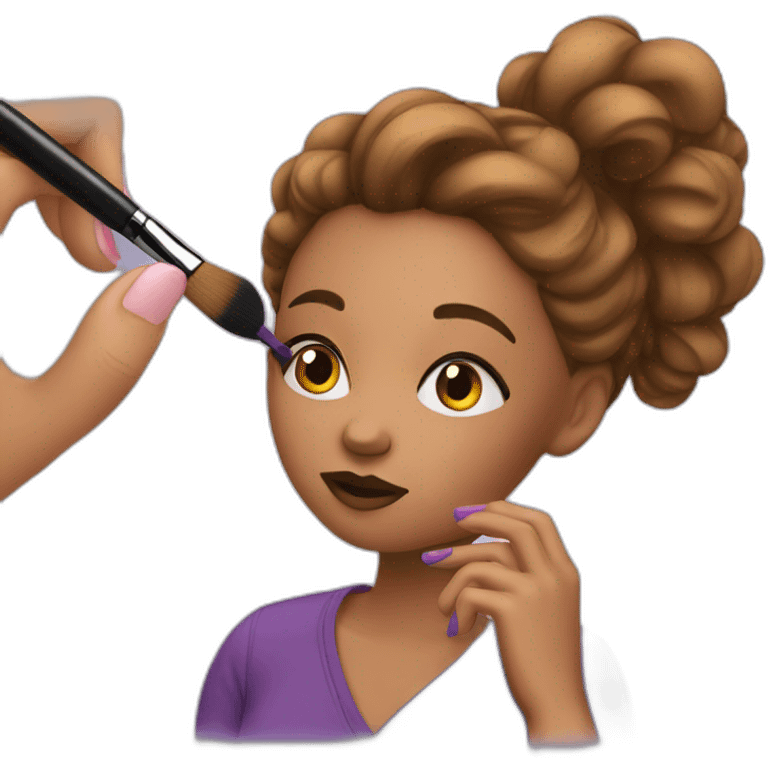 Girl applying makeup emoji