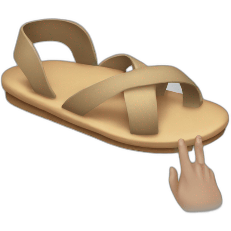 Sandal in hand emoji