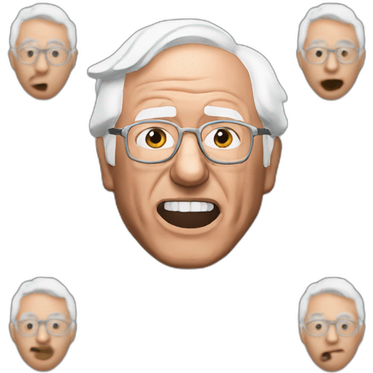 bernie sanders mouth mask emoji