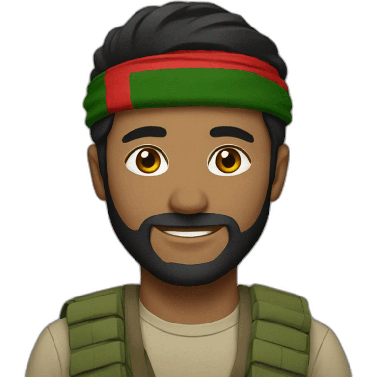 Afghanistan black red green emoji