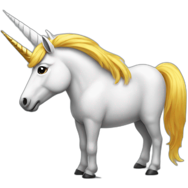 Tim cook with a unicorn horn  emoji