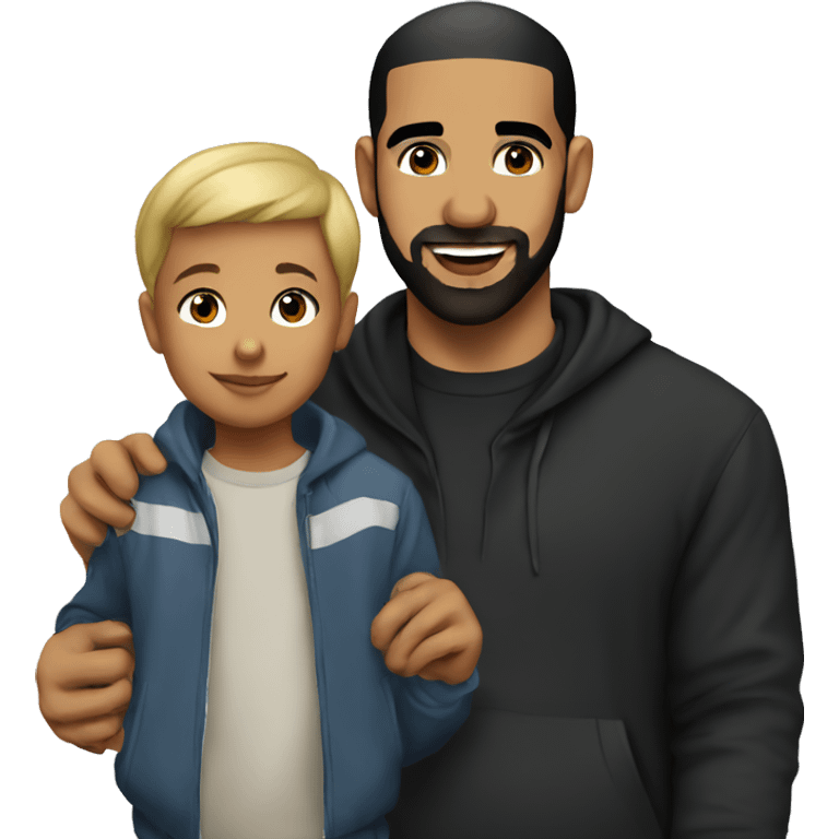 Drake with a kid emoji