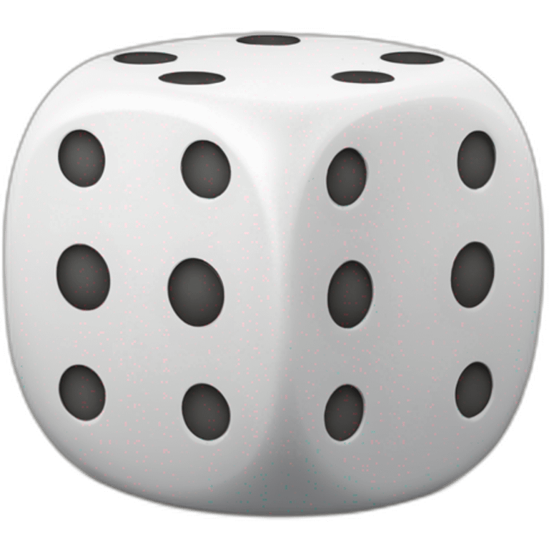 dice with 8 dots on top and 4 dots on left and 5 on right side emoji