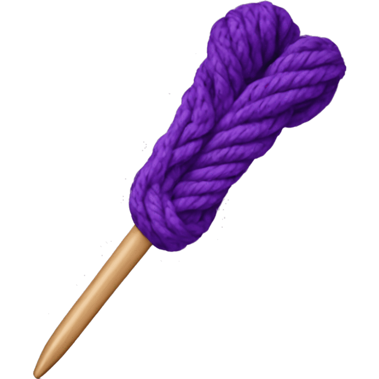 Crochet hook purple yarn emoji