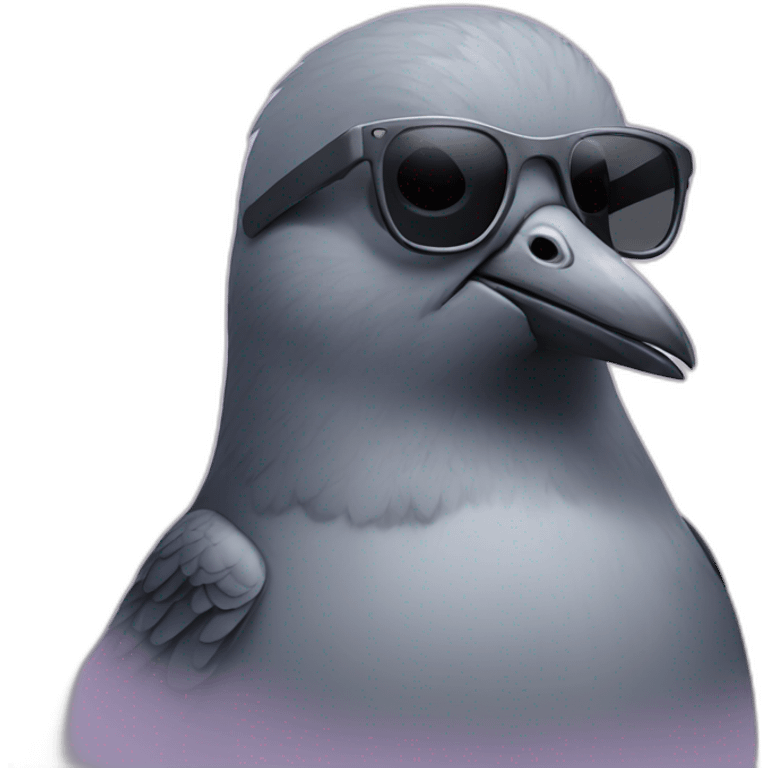 pigeon with sunglasses emoji