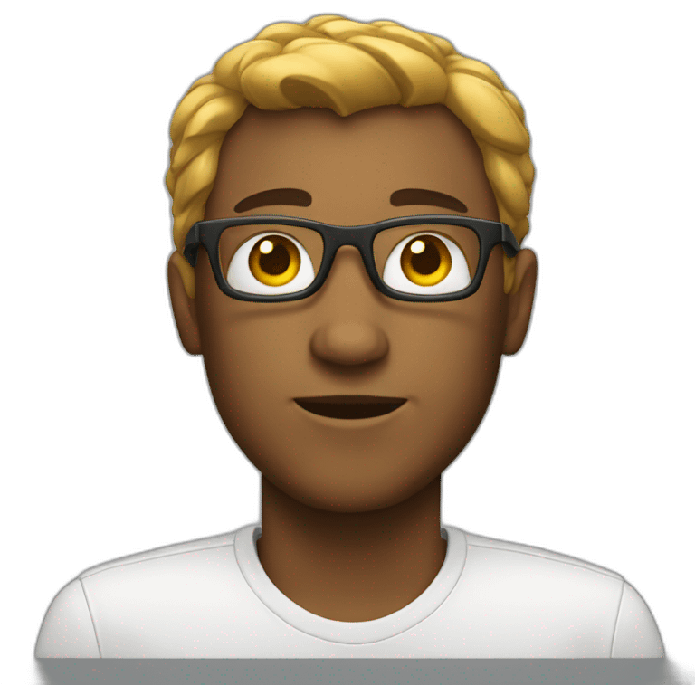 white tech nerd emoji