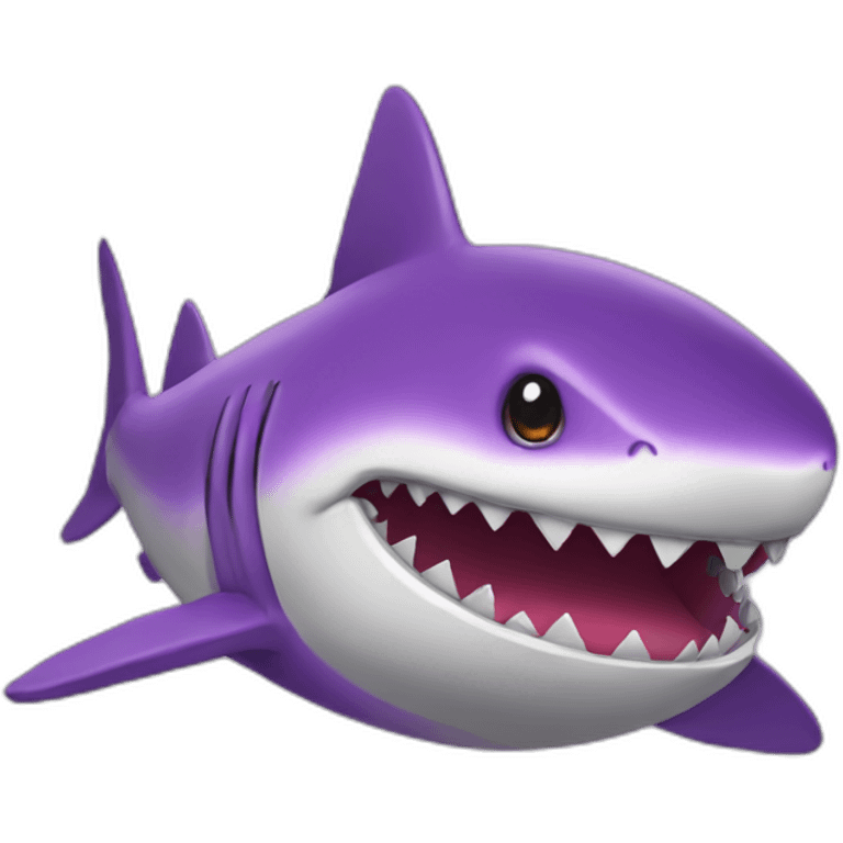 purple shark costume emoji