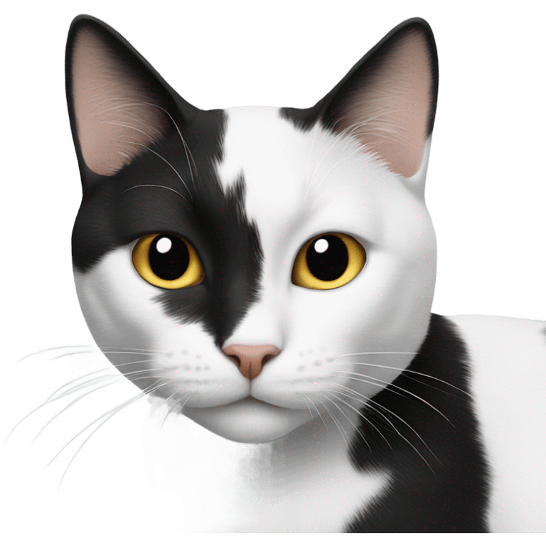 white and black cat  emoji