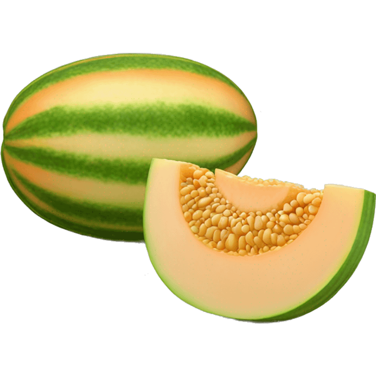 3D muskmelon  emoji