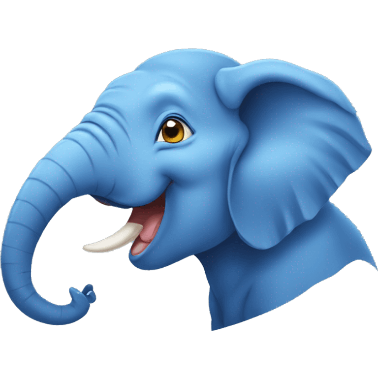 blue elephant in pepe style emoji