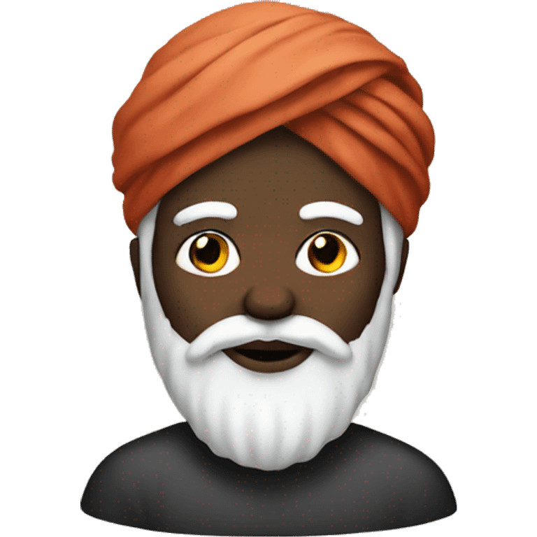 Black person with a white beard wearing a turban emoji