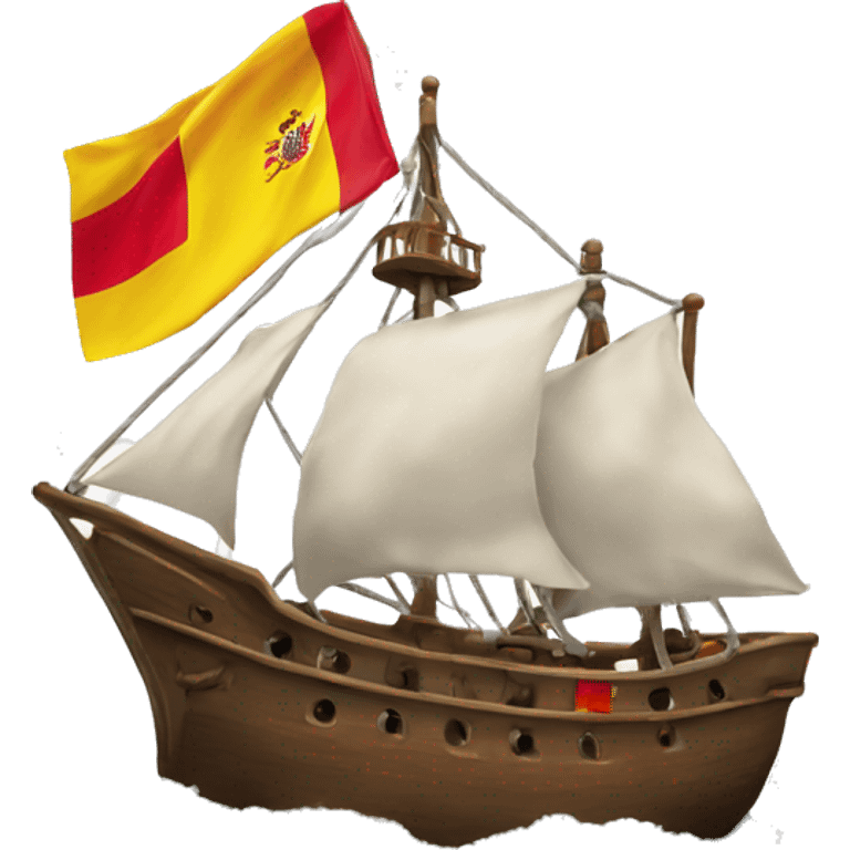 Ship with Spanish flag  emoji