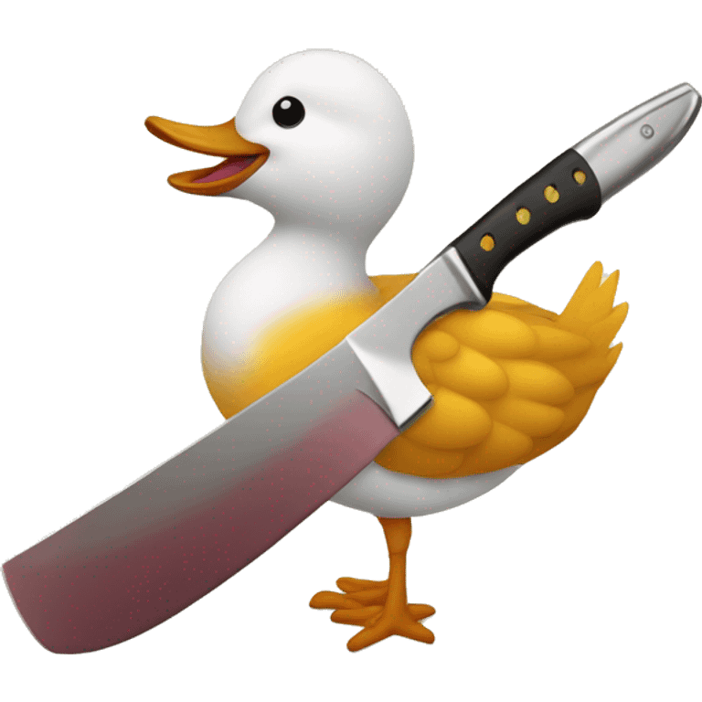 pato agarrando un cuchillo emoji