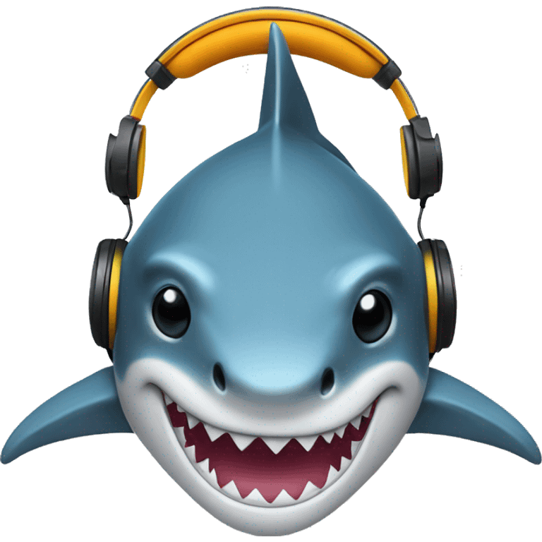 shark with headphones emoji