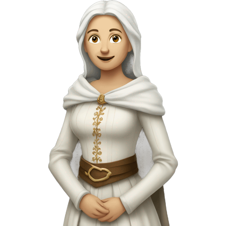 white medieval woman rich emoji