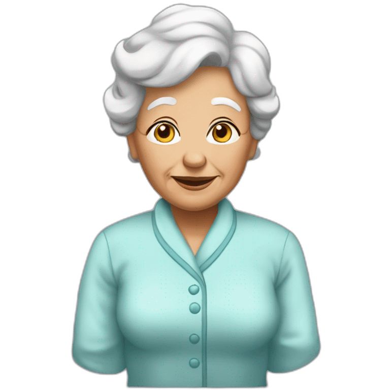 Ma grand mère en pyjama emoji