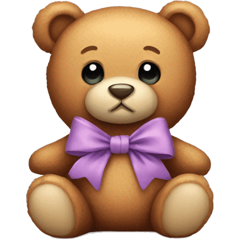 teddy bear with bow  emoji