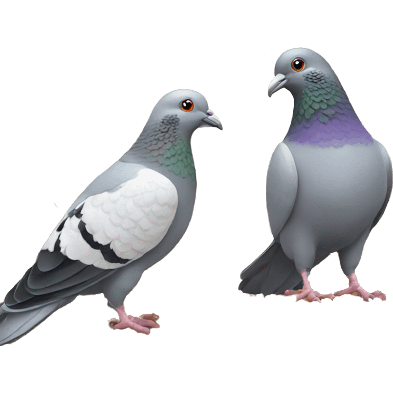 pigeons picking grain feed  emoji