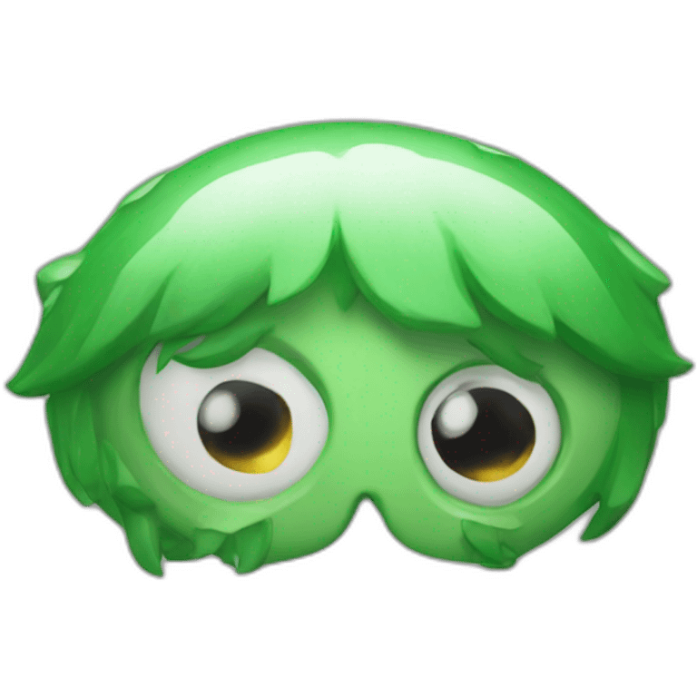 Pelón ojo verde emoji