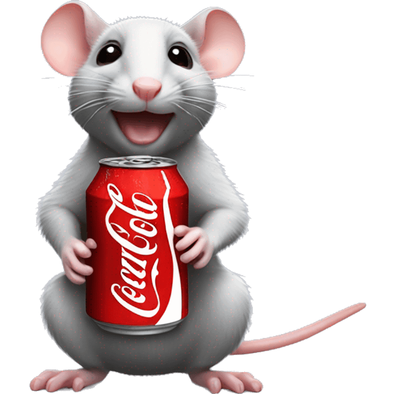 cute rat with coca cola emoji