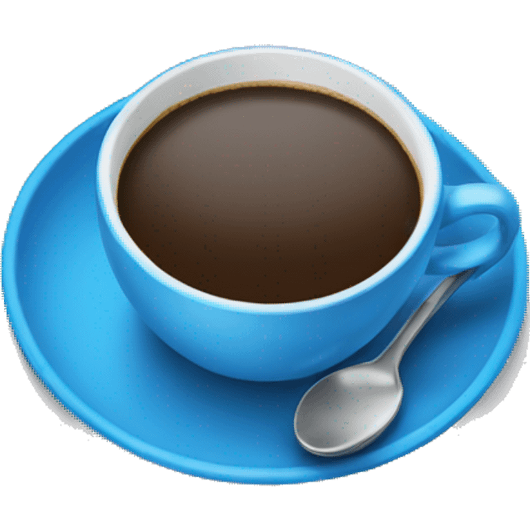 Blue cup of coffee emoji