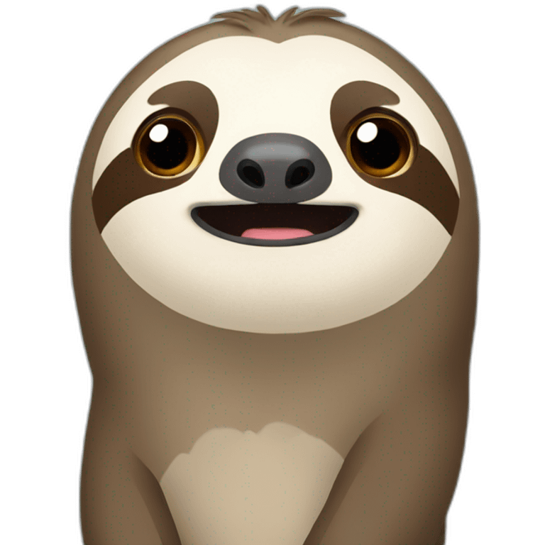 sloth with the word OMG emoji