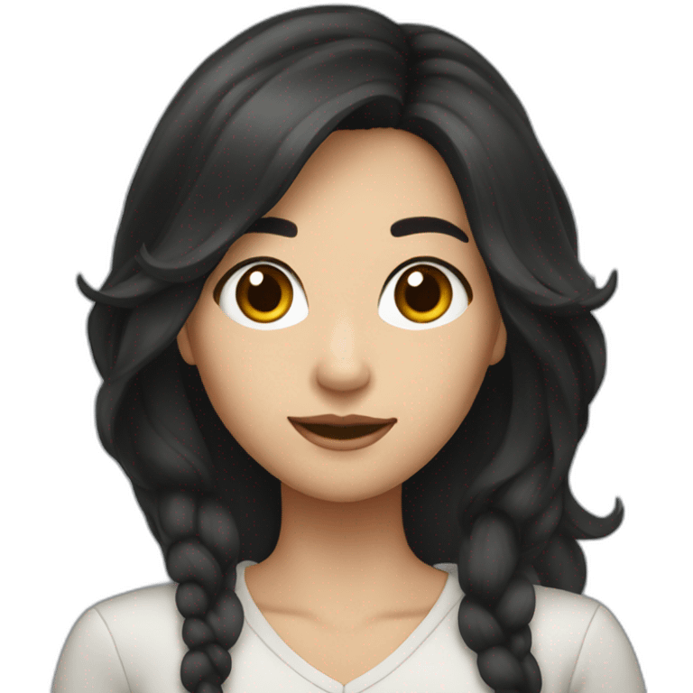 Whitney Lau, long dark hair, woman with Phone emoji