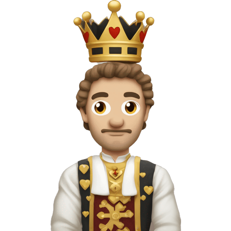 8-bit King of hearts Caucasian emoji