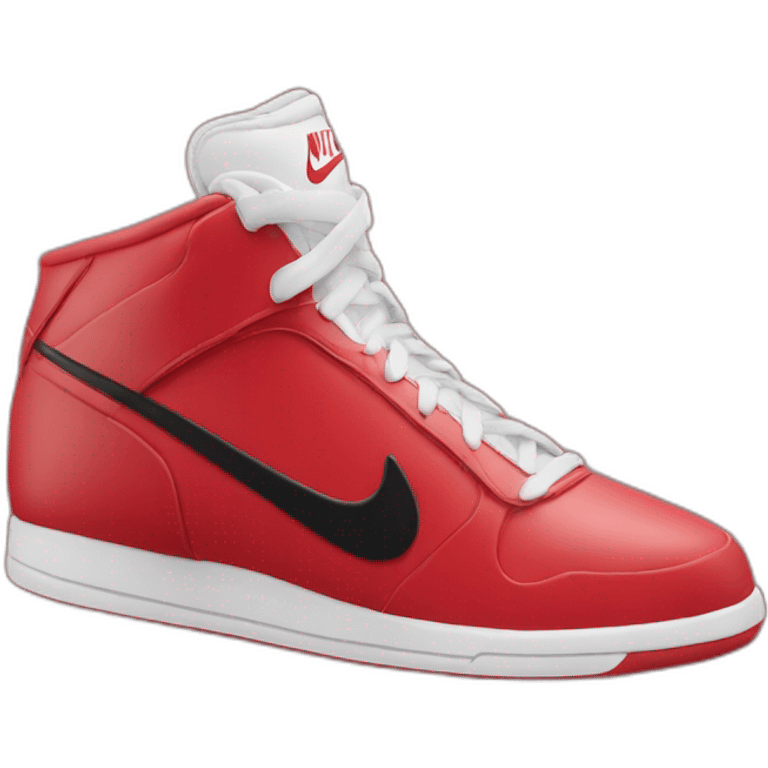 Chaussure Nike rouge avec le logo en noir emoji