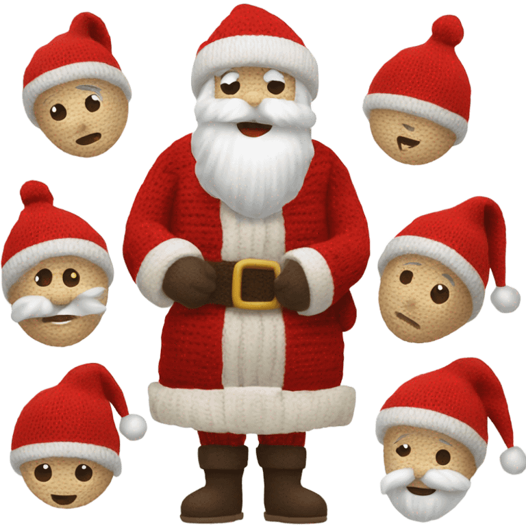 Knitting Santa Claus emoji