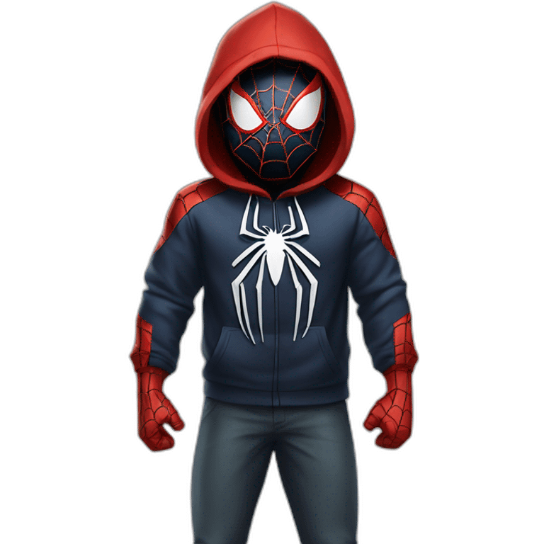 spiderman-miles-morales with hoodie emoji