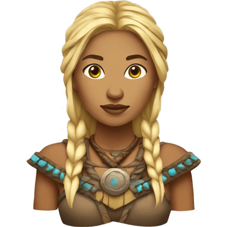 native warrior woman blond emoji