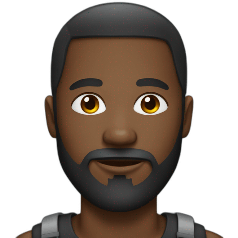 African black man with beard emoji