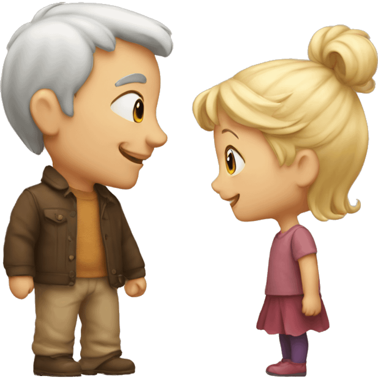 young child and old lovers emoji