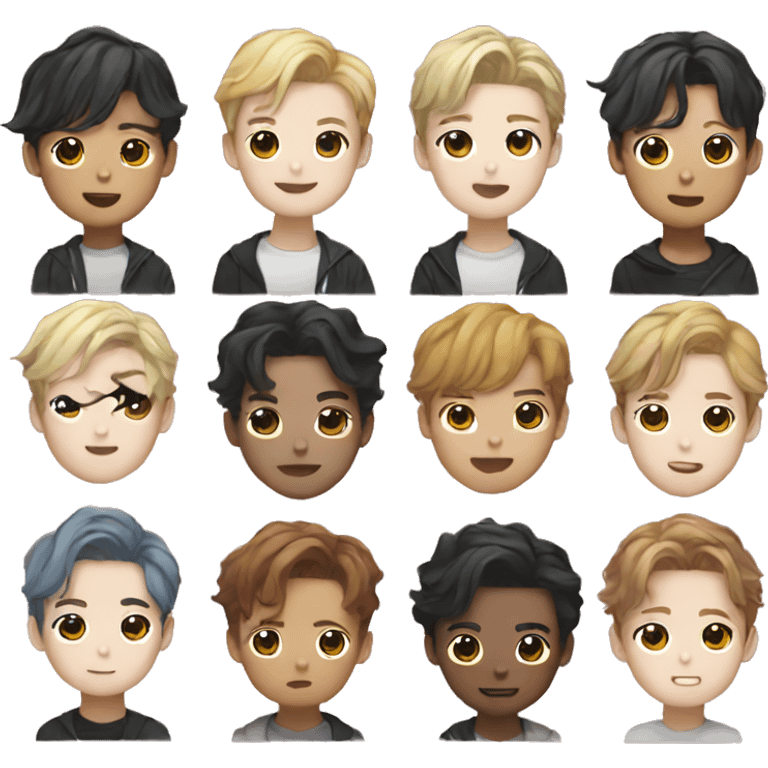 seventeen kpop group emoji