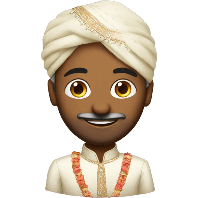 Indian wedding, only groom emoji