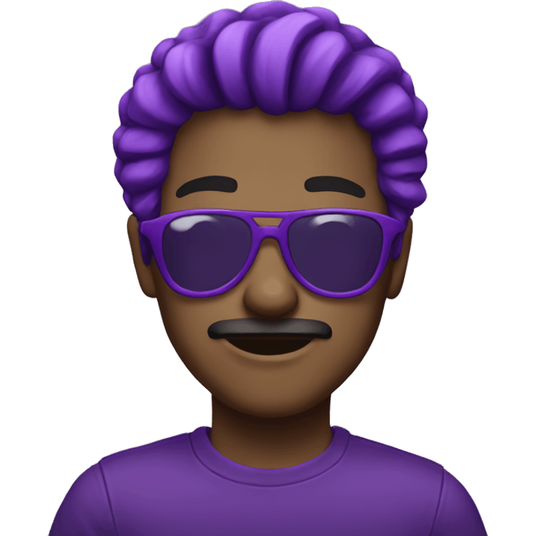 Purple cool emoji