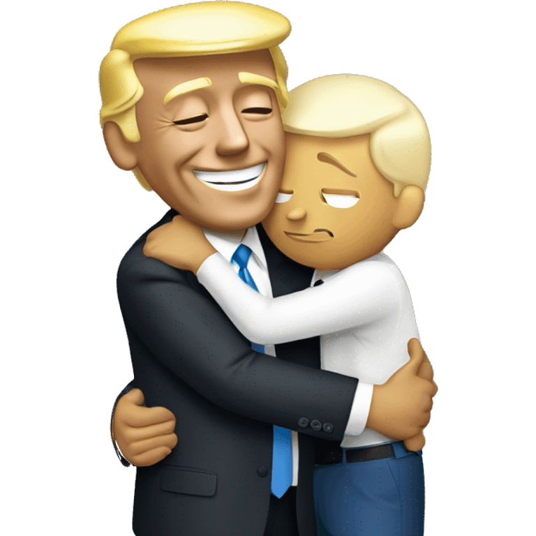 Obama hugging trump  emoji