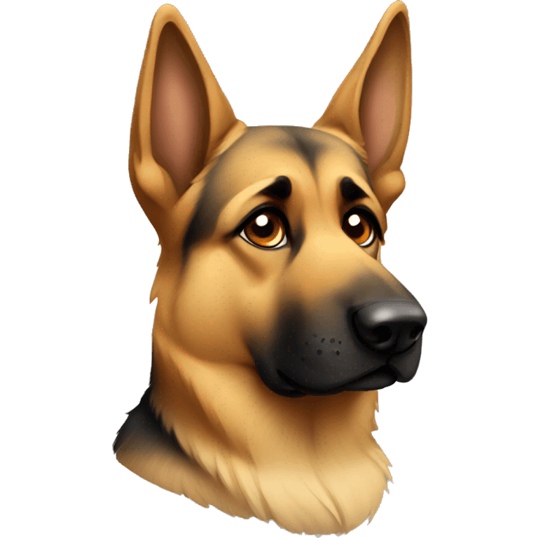 Sad German Shepard  emoji